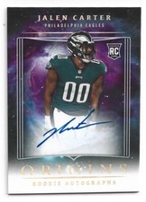Jalen Carter RC AUTO Rookie Autograph On-Card (Eagles) 2023 Panini Origins