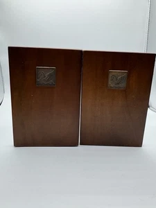 Vintage Wood & Metal Pegasus Bookends 6.5" x 4.5" x 5.5" Library Shelf - Picture 1 of 6