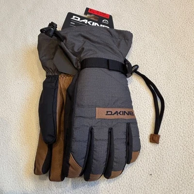 Dakine Nova Carbon & Tan Men's Small Gloves  Water Repellant Snowboard Ski NWT - Image 1 of 4