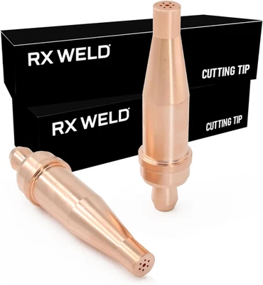 Puntas de antorcha de corte de acetileno 1-1-101, antorcha de alta resistencia estilo V - Paquete de 2 Foto 1 de 4