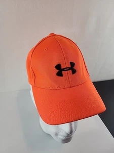 Under Armour Baseballkappe nicht verstellbar orange groß bestickt belüftete Löcher 6 Panel - Bild 1 von 6
