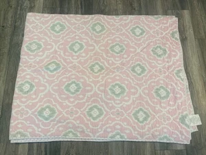 Schöne Pottery Barn Kinderdecke Blumen Pok a Dots doppelseitig 88 x 68 - Bild 1 von 9