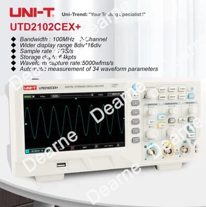 UNI-T UTD2102CEX+ Digital Storage Oscilloscope 2CH 100Mhz 1GSa/s Depth 64kpts U - Picture 1 of 8