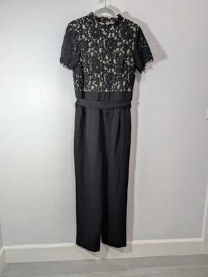 Elegante Mono Jessica Howard de Encaje Negro Talla 14 Elástico Foto 1 de 4