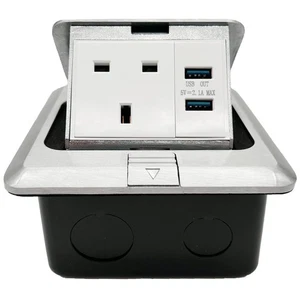 Funey Pop Up Caja de Cubierta de Toma de Electricidad, Enchufes de Piso Mesa Flushbonading - Imagen 1 de 5