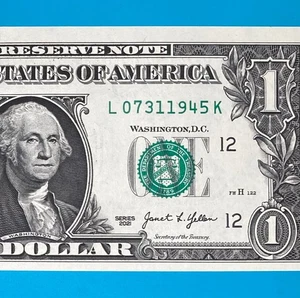 July 31, 1945 (L 07311945 K) BIRTHDAY $1 One Dollar Bill *UNC* - Picture 1 of 4