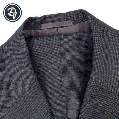 Mens 44 L Aquascutum " England Made " Charcoal Grey Micro Knit Wool Suit - Image 1 of 4