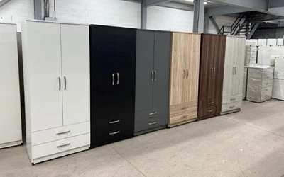 Brand New 2 Doors Cupboard/Wardrobe With Drawers Only £160,  MANY COLOURS ❤️  - Image 1 of 4