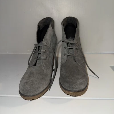 Botines de cuña al tobillo LACOSTE gris gamuza Leren para mujer talla: Foto 1 de 4