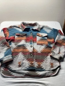 The Perfect Aztec Blanket Shacket XL - Imagen 1 de 10