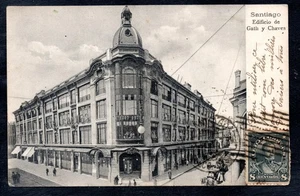 CHILE, POSTAL, EDIF. GATH Y CHAVES PMK SANTIAGO DESTINO FRANCIA #AGOS-038 - Picture 1 of 2