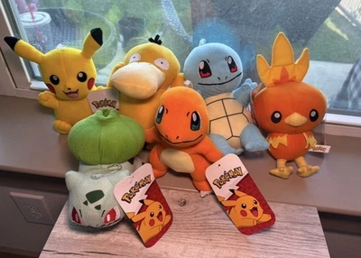 Peluche con licencia oficial Pokemon Charmander Squirtle Bulbasaur 6"" Foto 1 de 2