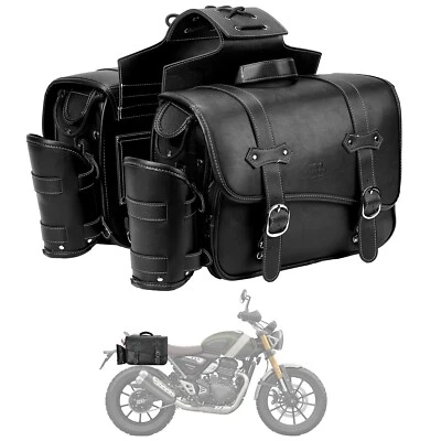 24L Motorcycle Saddlebags w/Cup Holders for Sportster Softail Dyna V-star Shadow - Image 1 of 4