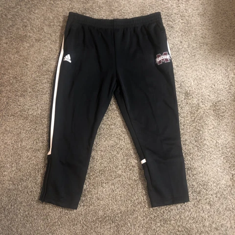 Adidas Aeroready Size 2XL Mississippi State Bulldogs Zip Leg Sweatpant GE2637 Cover