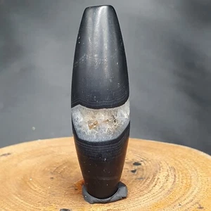 Vintage Himalaya Tibetisch Kristallisiert Natürliches Auge Achat Perle - Bild 1 von 16