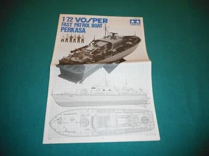 Istruzioni montaggio TAMIYA FAST PATROL BOAT Perkasa 1:72 Vosper - Foto 1 di 1
