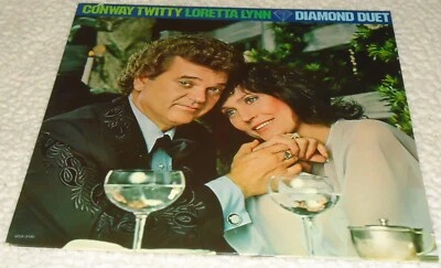 Conway Twitty & Loretta Lynn Diamond Duet Country Album LP 1979 EX - Image 1 of 3