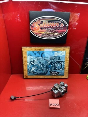 Carburador de carburador Harley Qwiksilver 38 mm Edelbrock QWIK plateado 38 obturador usado Foto 1 de 4