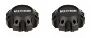 2168l179 (set of 2) METHOD RACE WHEELS Matte Black Wheel Center Cap - Picture 1 of 2