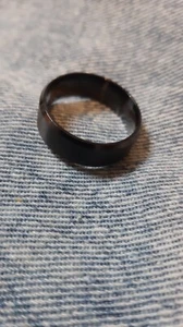 Size 9 Black Titanium Ring Fashion Nordic Trendy Gift Idea Unisex Men Women - Picture 1 of 5