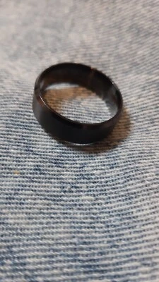 Anillo de Titanio Negro Talla 9 Moda Nórdico Moda Idea de Regalo Unisex Hombres Mujeres Foto 1 de 4