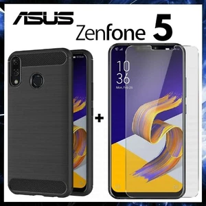 Per ASUS ZENFONE 5 ZE620KL COVER CARBON ANTIURTO + PELLICOLA VETRO TEMPERATO - Zdjęcie 1 z 12