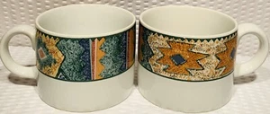 Juego de 2 tazas de café Sakura 1995 vintage Sue Zipkin Southwestern - Imagen 1 de 12