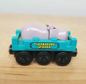 Thomas der Zug Nilpferdwagen Holzeisenbahn Sodor Zoo Friends Motor öffnet Mund - Bild 1 von 10