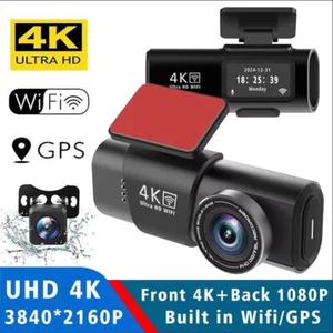 UHD 4K 2160P Car DVR Dash Cam Dual Lens WIFI GPS IR Night Vision Video Recorder - Picture 1 of 12