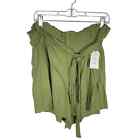 Time and Tru NWT Tie Belted Short Relaxed Fit Olive Green Sz XL (16-18)