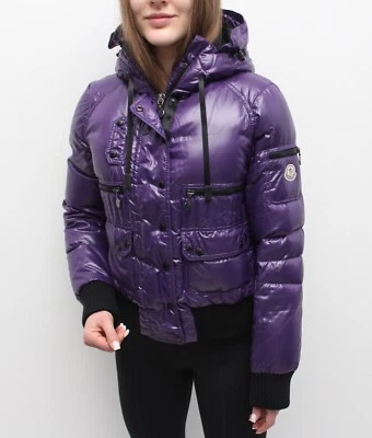 Женские винтажные MONCLER Адель выстеганная вниз пуховик Куртка Пальто РЕДКАЯ размер 2 ~ S/M - Изображение 1 из 4