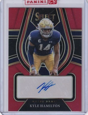 Kyle Hamilton 2022 Panini Select Draft Picks Red Prizm Rc Auto - Image 1 of 2