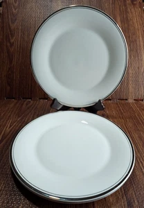 Royal Doulton Platinum Concord H 5048 Dinner Plates 10.75" Vintage set of 3 - Picture 1 of 6