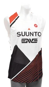 Castelli Suunto Pro Team Sleeveless Run Top Men XL White Enve Triathlon Race - Picture 1 of 2