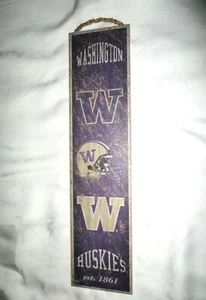 WASHINGTON HUSKIES Heritage Banner Wood Sign 24" x 6" #16 - NEW - Picture 1 of 2