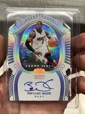 2022-23 Crown Royale Dwyane Wade Die Cut Crown Jewel On Card Auto 46/49 Heat SSP