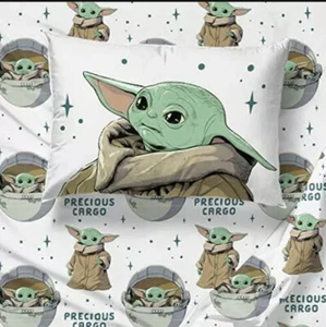 NEW Disney Star Wars The Mandalorian The Child Baby Yoda 3pc Twin Sheet Bed Set - Picture 1 of 5