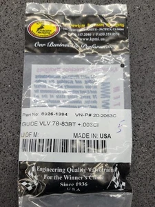 '78-'84 Cast Iron Ex Guide +.003" Shovelhead Kibblewhite 20-2063C - Bild 1 von 3