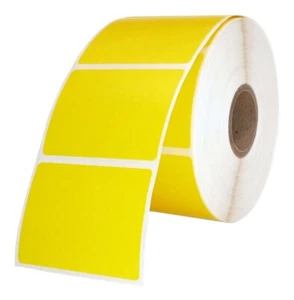 Etiquetas térmicas directas AMARILLAS ZEBRA 2x1,5 (2" x 1-1/2") - OCHO (8) rollos de 1000 - Imagen 1 de 6