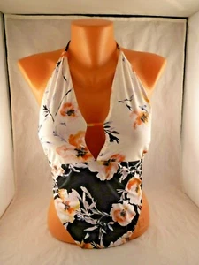 Bikini Lab True Watercolors Plunge 1pc Swimsuit Sz Large Sexy Bodysuit Cheeky - Picture 1 of 7