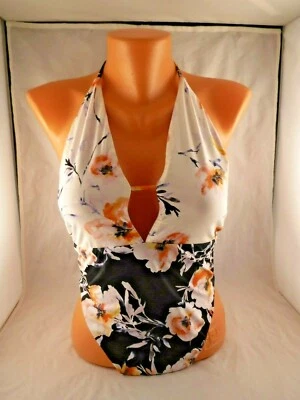 Bikini Lab True Watercolors Plunge 1pc Swimsuit Sz Small  Sexy Bodysuit Cheeky - Image 1 of 4