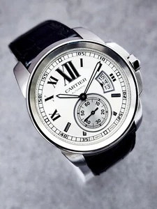 Cartier Calibre de Cartier W7100037 42mm Silver Dial Full Set WARRANTY - Picture 1 of 11
