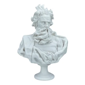 Neptune Poseidon Bust Head Greek Roman God Statue Sculpture Portrait Cast Marble - Picture 1 of 9