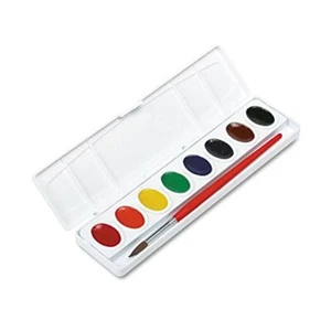 Prang Oval Pan Watercolor Paint Set, 8 Assorted Colors, 1 Count 8 Count - Picture 1 of 7