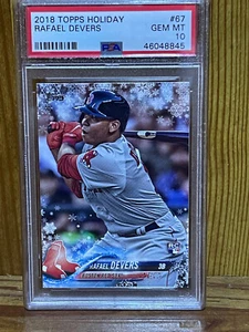 2018 Topps Holiday Rafael Devers RC Card #67 #HMW67 PSA 10 Gem Mint Rookie - Picture 1 of 2