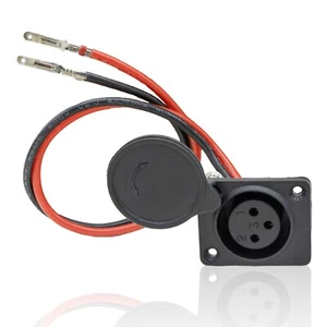 TOMA PUERTO DE CARGA XLR + TAPA 3 POSICIONES PARA SCOOTER CURRIE GT SCHWINN EZIP - Picture 1 of 5
