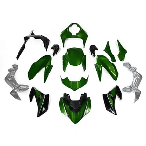 Green Silver Black Fairings For Kawasaki Z900 2017 2018 2019 Motorbike Bodywork - Picture 1 of 10