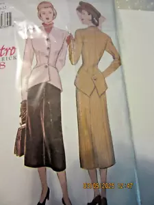Butterick 6257 Size 18-22 Retro 1948 Suit Pattern New hard to find size - Picture 1 of 3