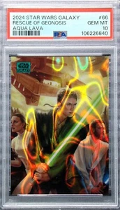 2024 Star Wars Galaxy Rescue Of Geonosis PSA 10 GEM Mint Aqua Lava Refractor 175 - Picture 1 of 3