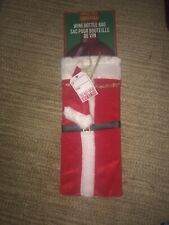Christmas Santa Belt Suit Wine Bottle Cover Hat Holiday Decor Gift Bag Wrap